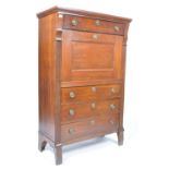 19TH CENTURY ANTIQUE MAHOGANY SECRETAIRE ABATTANT