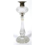 19TH CENTURY YOUNG'S MANNER CUT GLASS OIL LAMP