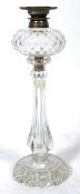 19TH CENTURY YOUNG'S MANNER CUT GLASS OIL LAMP