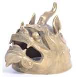 CHINESE TEMPLE DEMON MASK / INCENSE BURNER