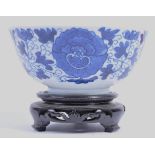 19TH CENTURY CHINESE ANTIQUE BLUE AND WHITE RICE BOWL