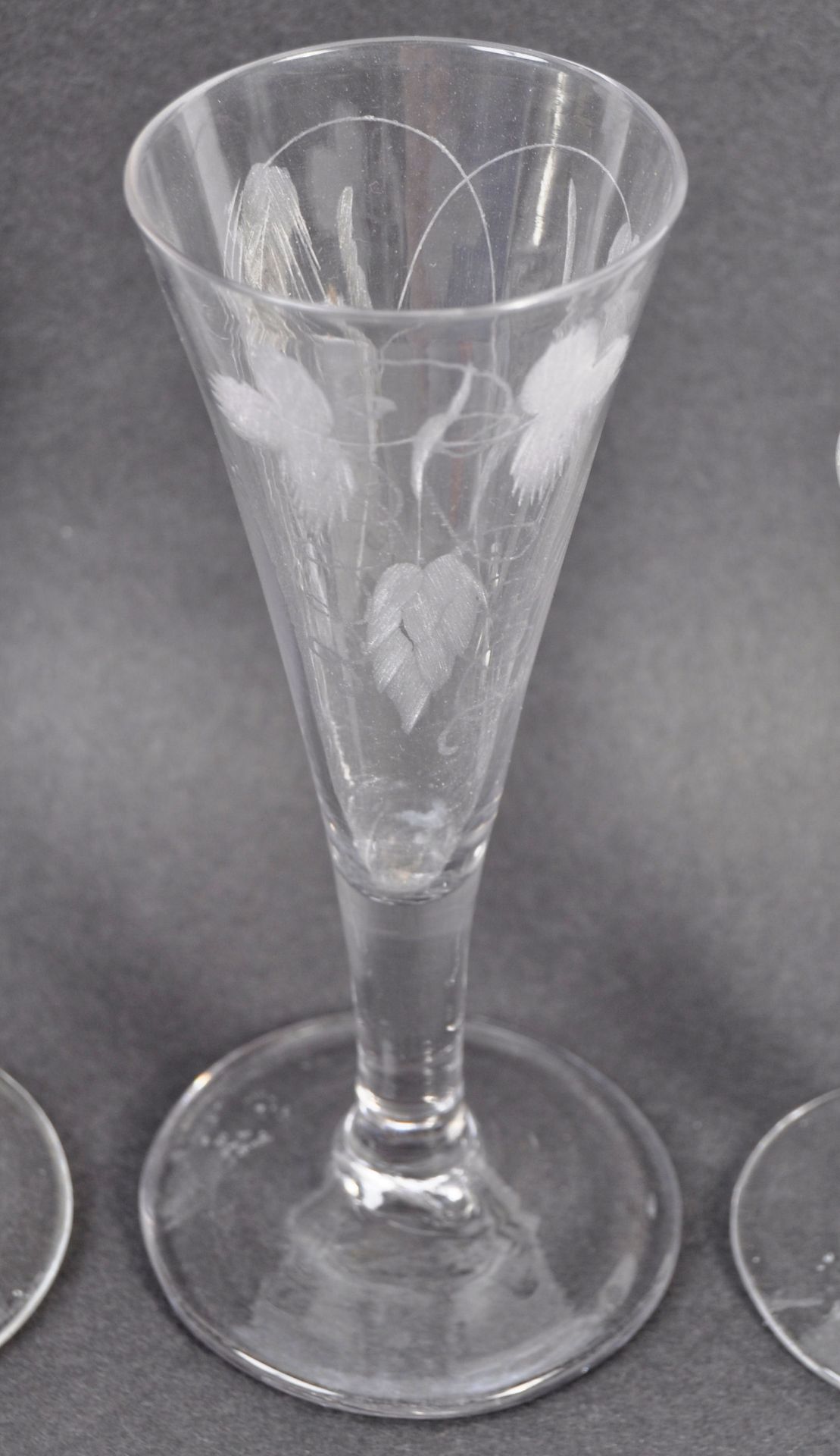 COLLECTION OF THREE 18TH CENTURY GEORGIAN DWARF ALE GLASSES - Image 2 of 6
