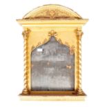 19TH CENTURY ENGLISH GOTHIC GILDED WALL MIRROR