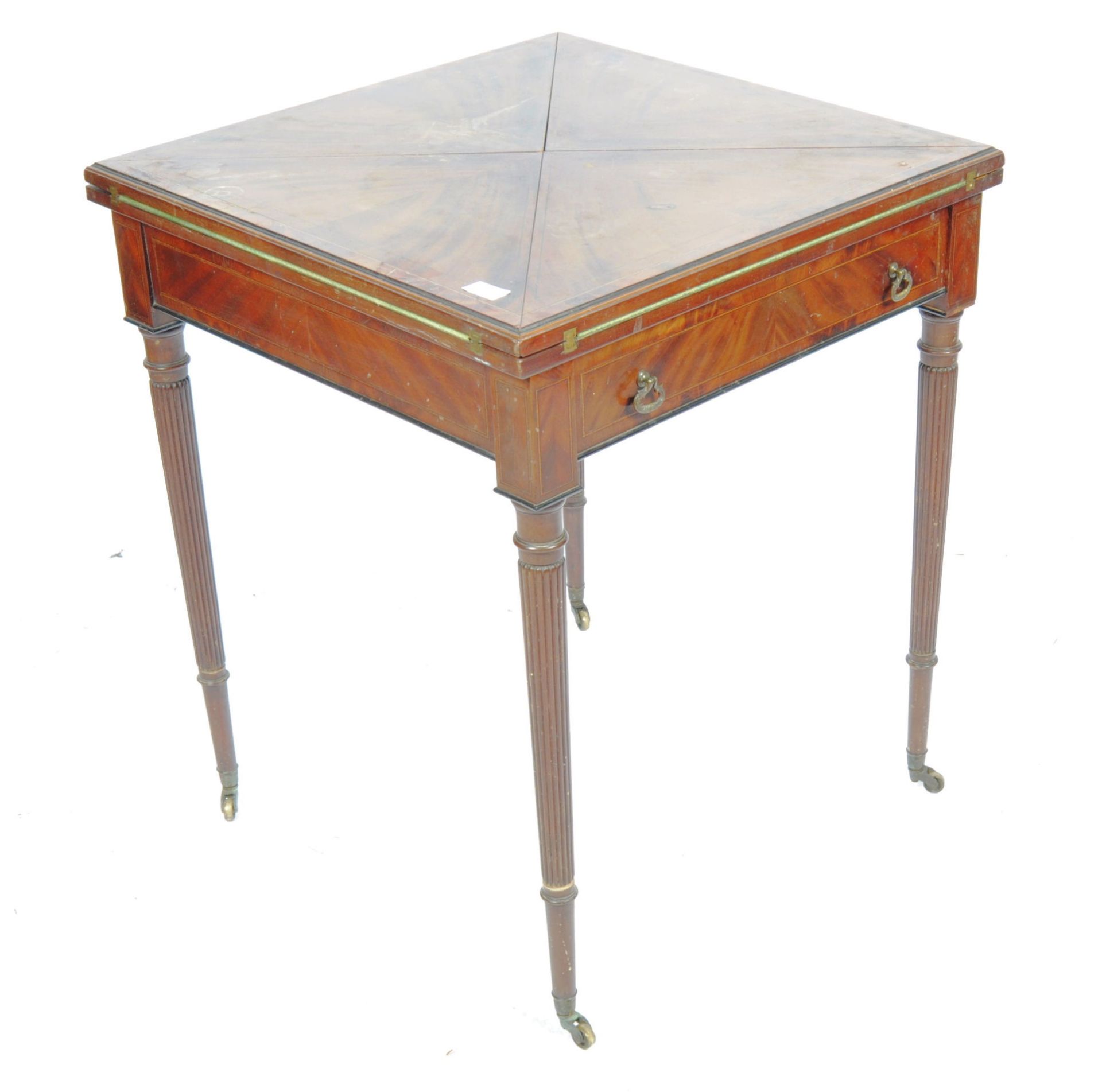 19TH CENTURY GILLOWS ,ANNER ROSEWOOD ENVELOPE TABLE - Bild 2 aus 7