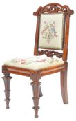 19TH CENTURY VICTORIAN ENGLISH ANTIQUE ROSEWOOD BEDROOM CHAIR