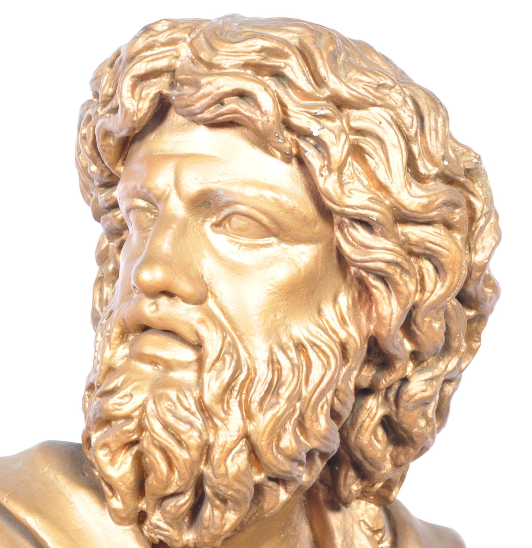 EARLY 19TH CENTURY GRAND TOUR PLASTER BUST OF ZEUS - Bild 3 aus 5