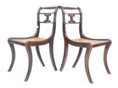 PAIR OF EARLY 19TH CENTURY REGENCY GILLOWS MANNER CANE CHAIRS
