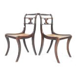 PAIR OF EARLY 19TH CENTURY REGENCY GILLOWS MANNER CANE CHAIRS