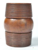 EARLY 19TH CENTURY TURNED WOOD TREEN SPICE BARREL