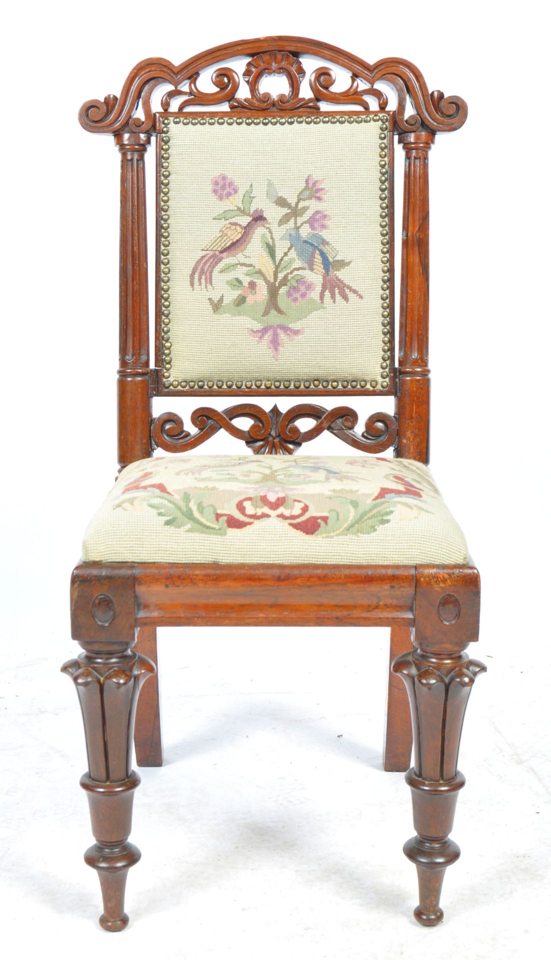 19TH CENTURY VICTORIAN ENGLISH ANTIQUE ROSEWOOD BEDROOM CHAIR - Image 5 of 7