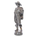 MANNER OF PHILIPPE POITEVIN - LARGE SPELTER FIGURINE OF CAVALIER