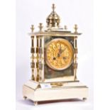 19TH CENTURY POLISHED BRASS CLOCK BY JAPY FRERES FOR A WERNET