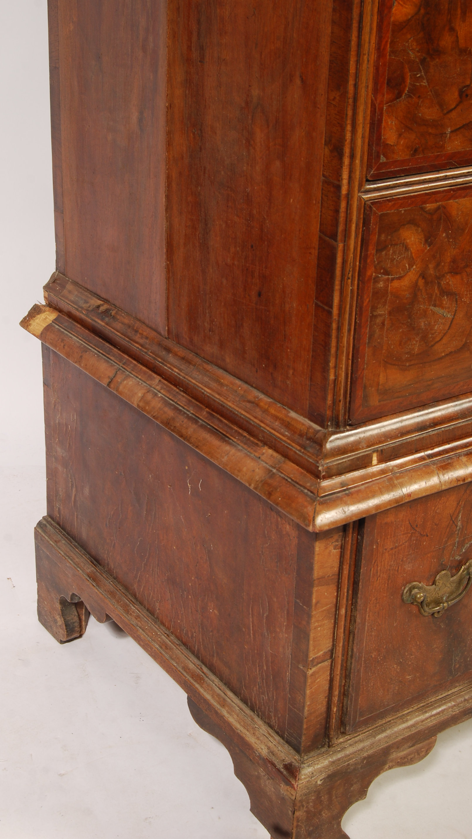 LATE 17TH / 18TH CENTURY WALNUT CHEST ON STAND - Image 4 of 11