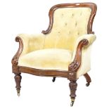 19TH CENTURY WILLIAM IV ENGLISH SHOW WOOD COPES PATENT ARMCHAIR