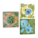 SET OF THREE 19TH CENTURY VICTORIAN TUBELINED TILES