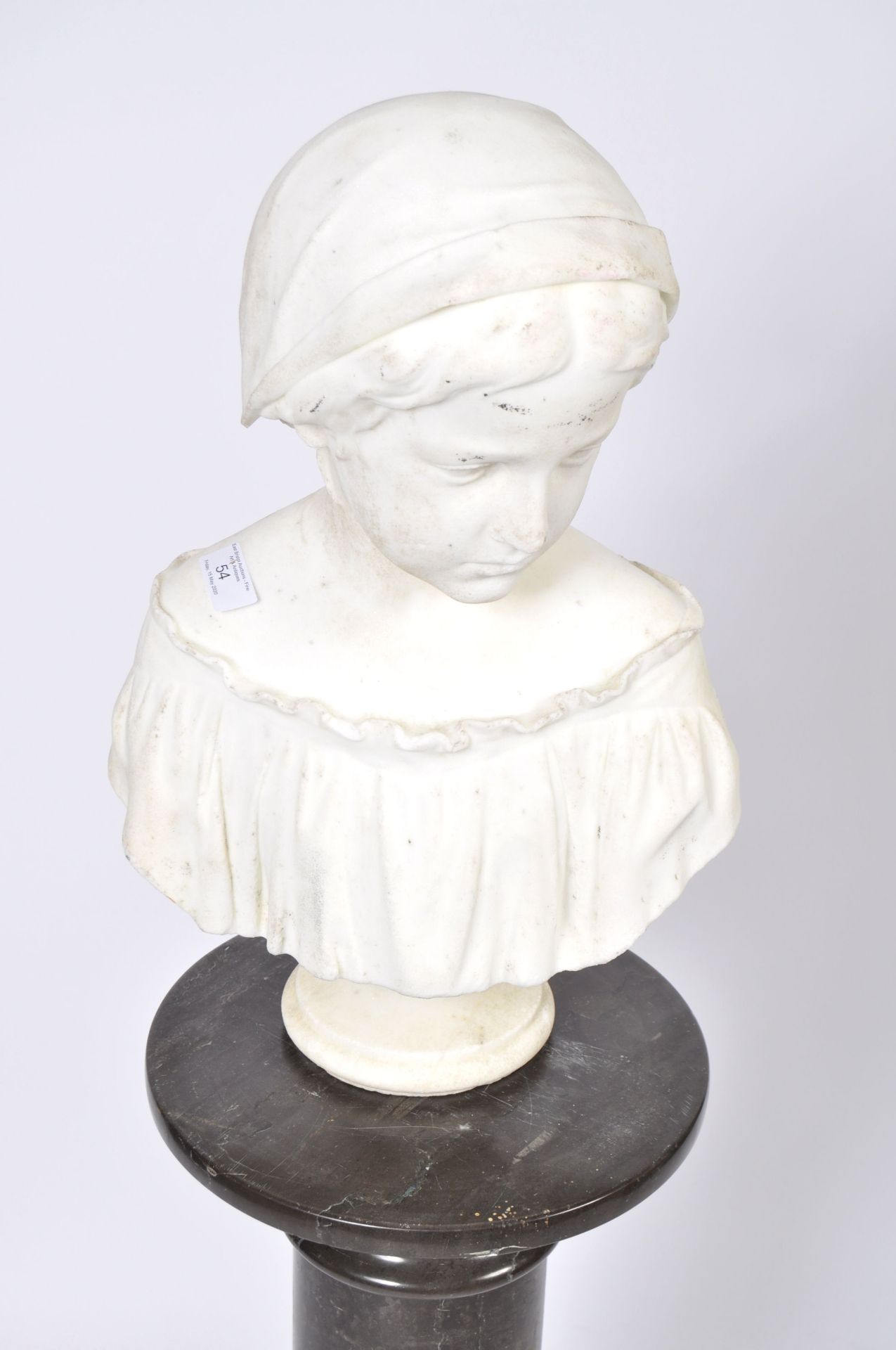 18TH / 19TH CENTURY ITALIAN WHITE MARBLE BUST OF A MAIDEN - Image 3 of 8