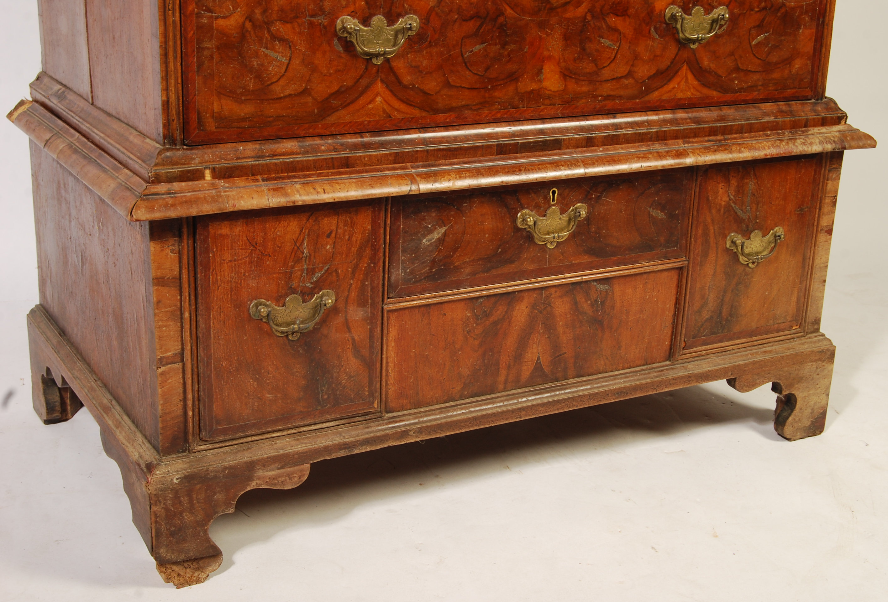 LATE 17TH / 18TH CENTURY WALNUT CHEST ON STAND - Image 2 of 11