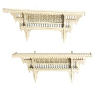 PAIR OF 19TH CENTURY MOROCCAN CARVED WOODEN SHELVES