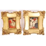 PAIR OF EARLY 19TH CENTURY ITALIAN OIL ON BOARD PA