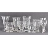 COLLECTION OF GEORGIAN ANTIQUE GLASS JELLY GLASSES ETC.