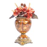 19TH CENTURY FRENCH CHAMPLEVE ENAMEL TABLE VASE