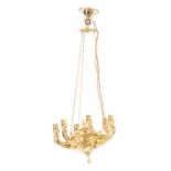 FINE QUALITY 19TH CENTURY ORMOLU CHANDELIER