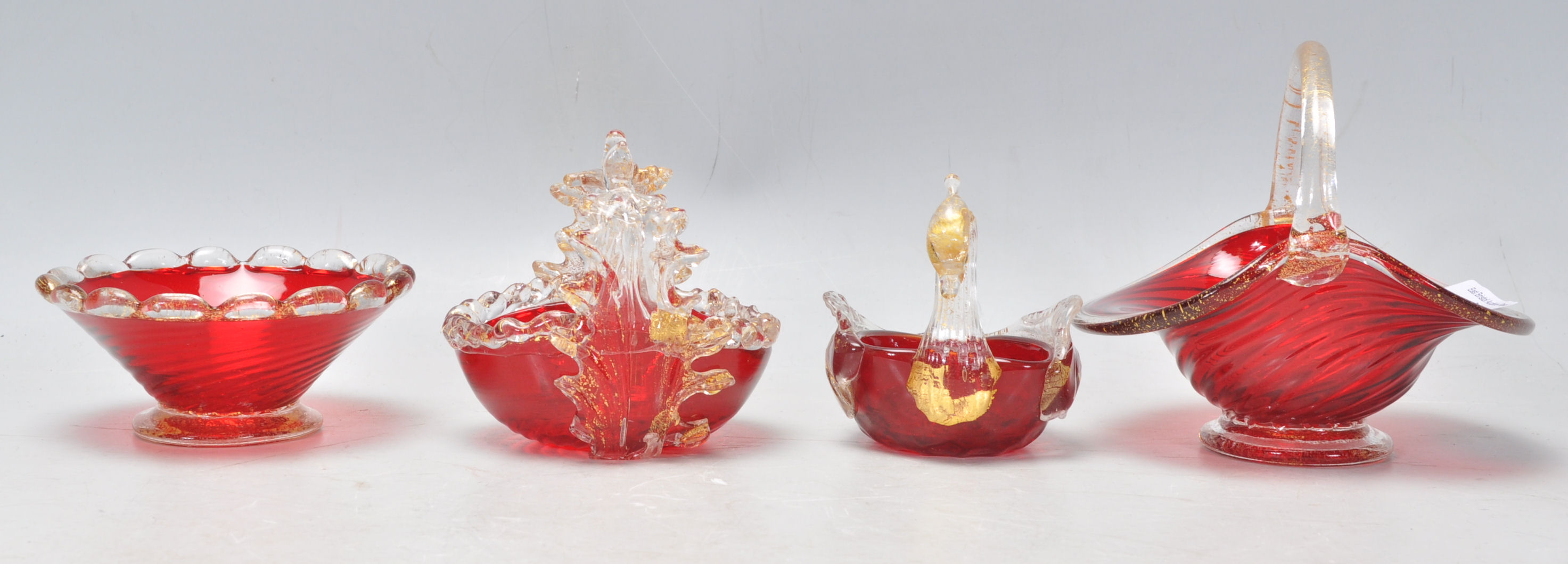 A group of 20th Century Venetian Murano glass ruby - Image 5 of 8