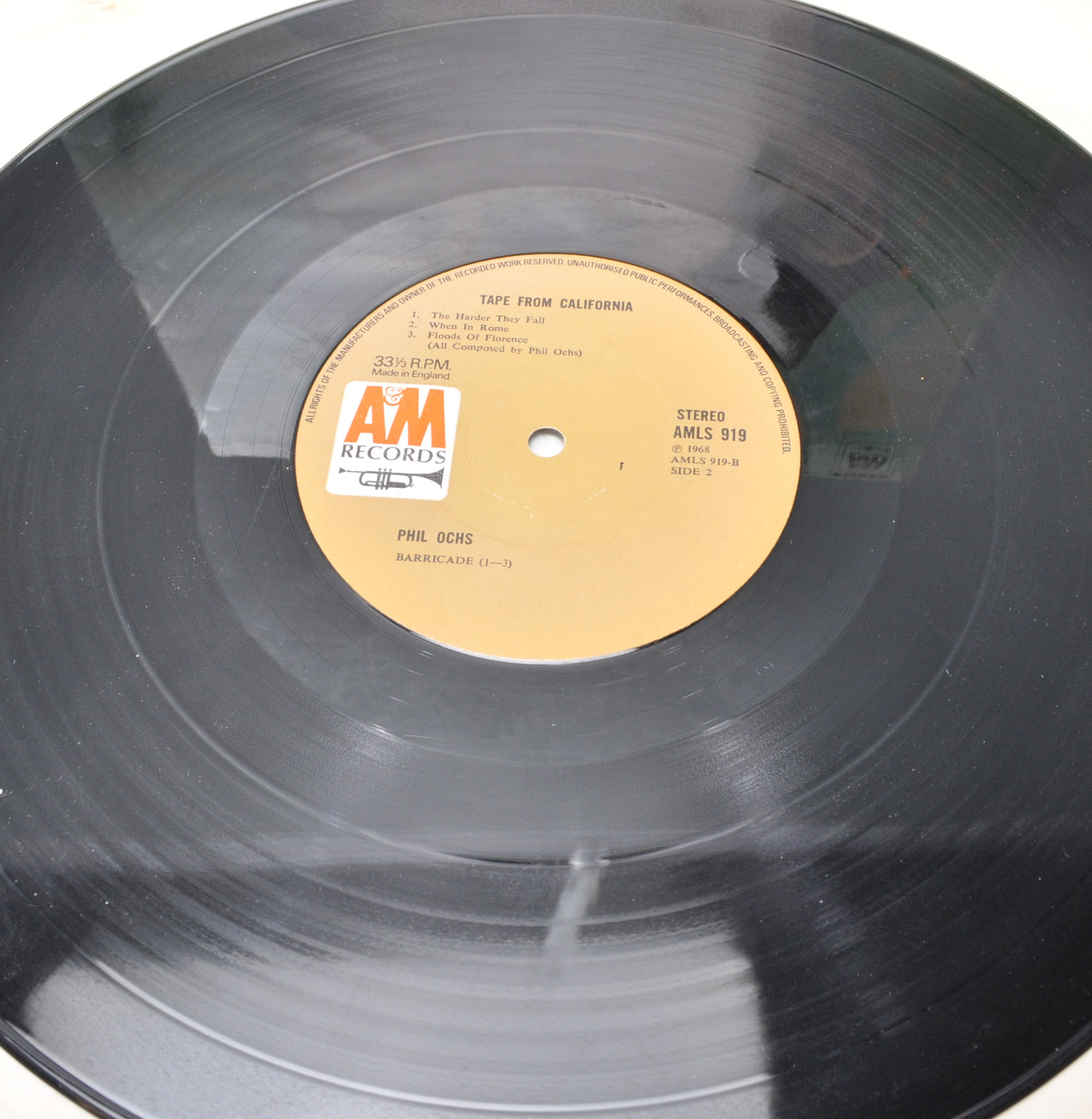 A vinyl long play LP record album by Phil Ochs – T - Image 2 of 5