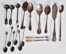 A mixed group of silver flatware dating from the 1