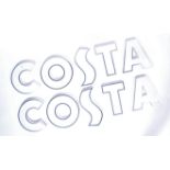 TWO SETS OF COSTA COFFEE ADVERTISING LETTERS