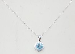 An 18ct white gold pendant necklace, the pendant s