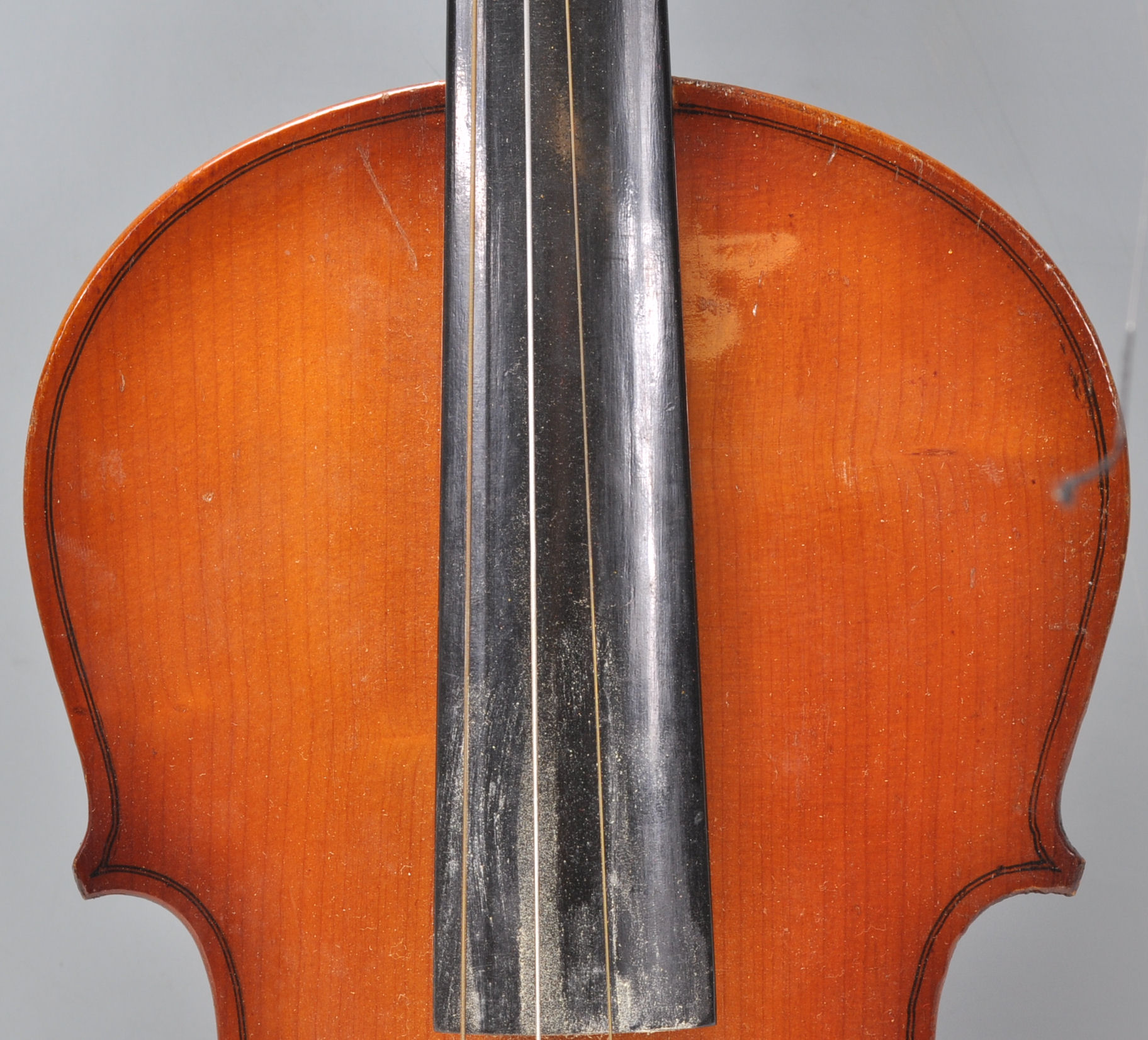 A 20th Century full size violin with two piece bac - Image 12 of 18