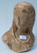 A 19th Century VIctorian antique plaster cast bust