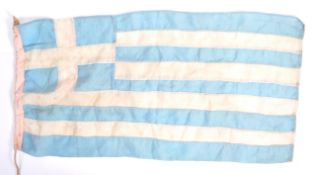 RARE WWII 1939 PIGGOTT BROS BATTLE FLAG OF CRETE (GREECE)