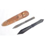 TWO WWII SECOND WORLD WAR ERA COMMANDO STYLE THROWING KNIVES