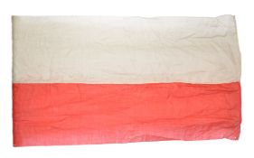 ORIGINAL WWII FLOWN AT MONTE CASSINO POLISH LINEN FLAG