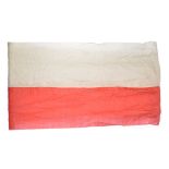 ORIGINAL WWII FLOWN AT MONTE CASSINO POLISH LINEN FLAG