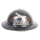 INCREDIBLY RARE WWII VICKER MARINE FACTORY BRODIE HELMET