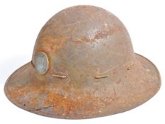 WWII LONDON TRANSPORT UNDERGROUND AIR RAID PRECAUTIONS HELMET