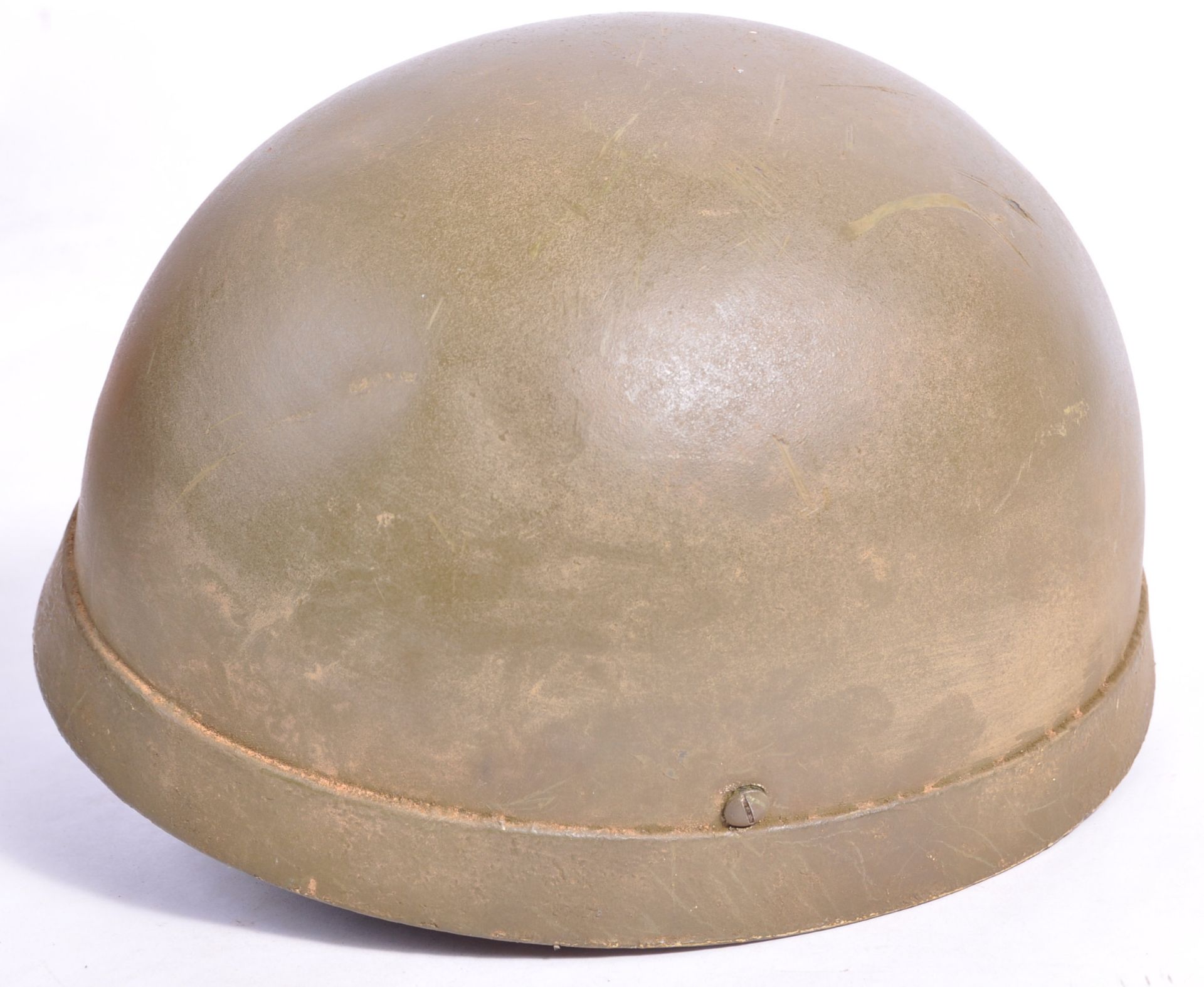 SCARCE ORIGINAL WWII EARLY BRITISH AIRBORNE FIBRE RIM HELMET - Bild 2 aus 13