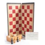 WWII MI9 ESCAPE & EVADE COLLECTION - SOE ISSUED CHESS BOARD WITH COMPASS