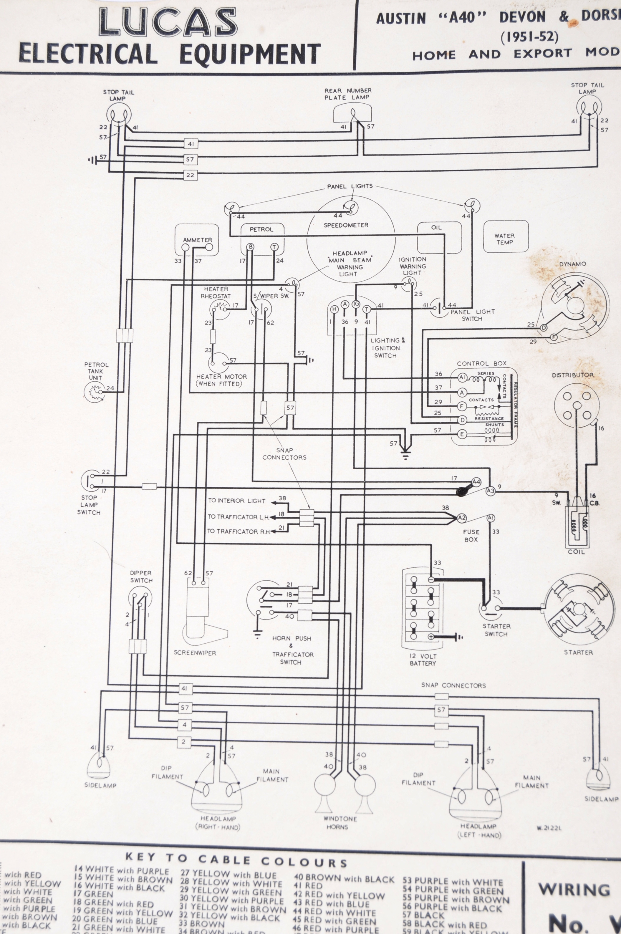 A collection of 25+ assorted classic car wiring diagrams - mostly 1950