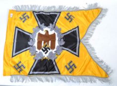 POST WORLD WAR II NAZI REENACTMENT FLAG WITH EAGLE SWASTIKA