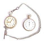 WWII SECOND WORLD WAR - TWO MILITARY ISSUE POCKET WATCHES