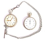 WWII SECOND WORLD WAR - TWO MILITARY ISSUE POCKET WATCHES