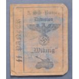 THIRD REICH GERMAN SS PANZER DIVISION SOLDIER'S ID BOOK