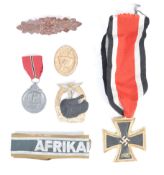 COLLECTION OF WWII THIRD REICH GERMAN BADGES & MEDALS