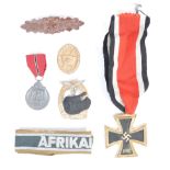 COLLECTION OF WWII THIRD REICH GERMAN BADGES & MEDALS