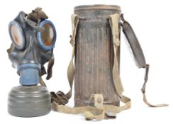 WWII GERMAN NAZI M38 SECOND ISSUE GAS MASK / RESPIRATOR