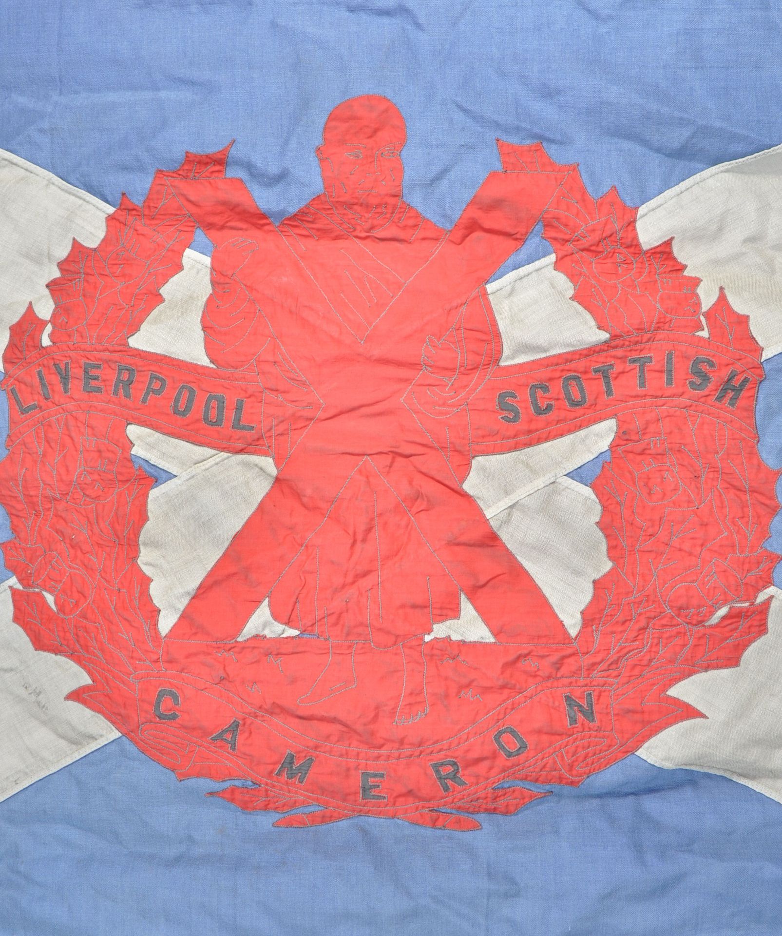 RARE WWI FIRST WORLD WAR ERA LIVERPOOL SCOTTISH REGIMENT FLAG - Bild 2 aus 5